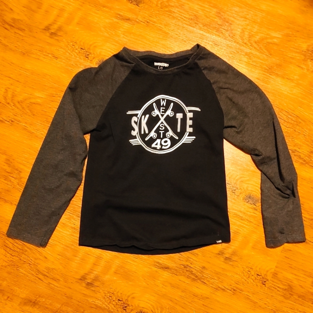 West49 Skate Skateboard long sleeve t shirt tee west 49 boys large